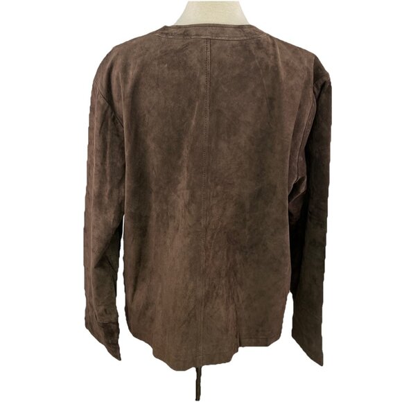 David Dart XL Leather Jacket Womens Brown Suede Western Ranch Boho - Picture 4 of 9